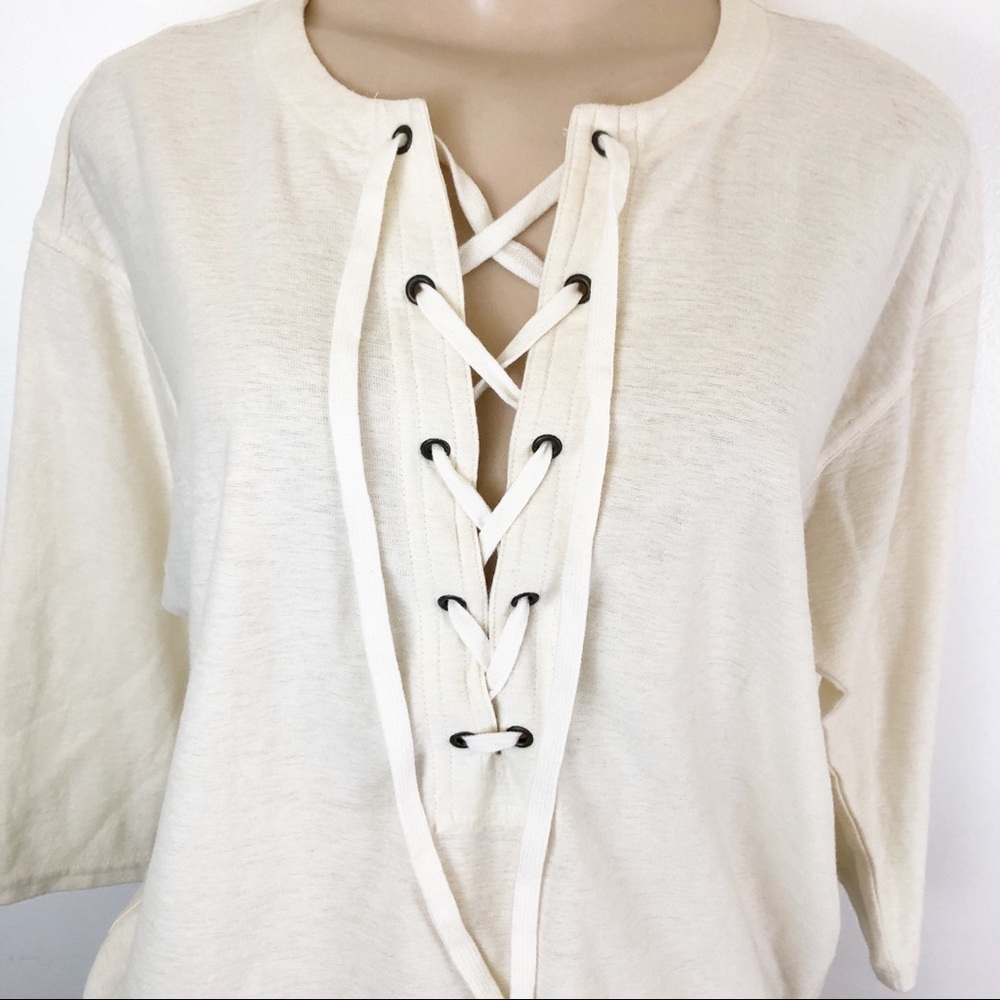 SOLD Madewell Libra Lace-up Long Sleeve Shirt - Picture 3 of 6